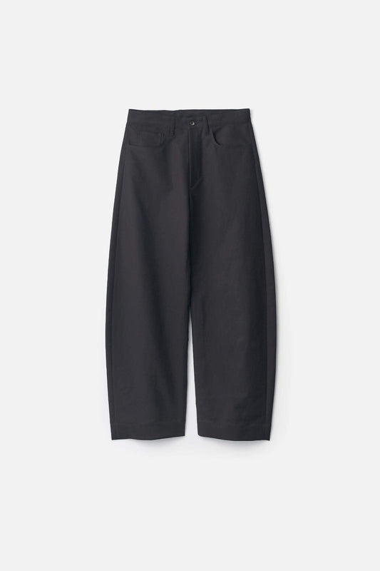 ssstein DOUBLE WEAVE COTTON ROUND PANTS