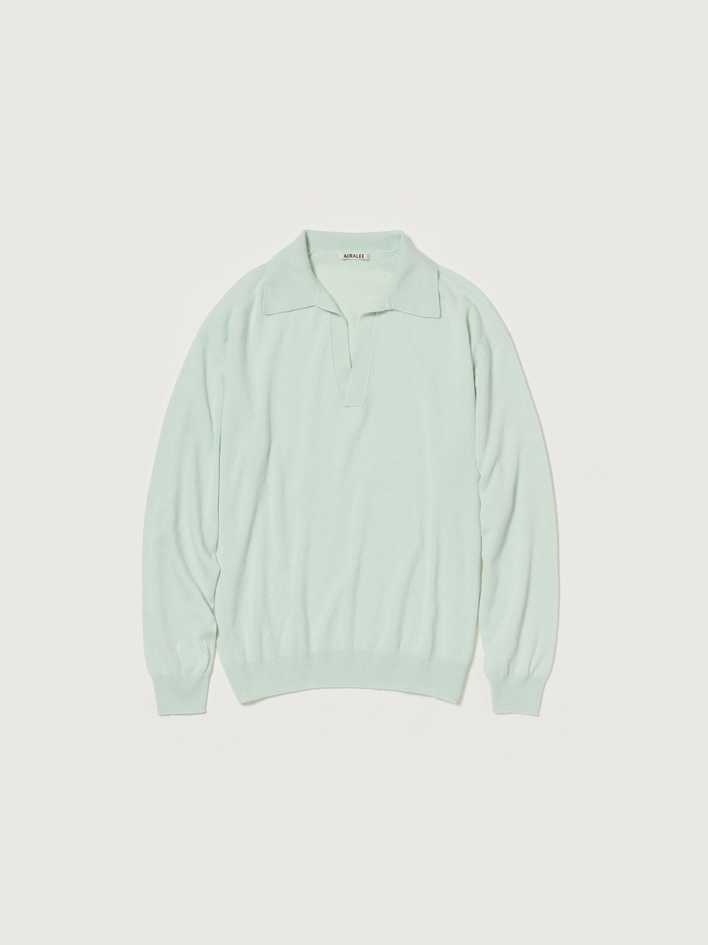 AURALEE SUPER FINE CASHMERE SILK KNIT SKIPPER POLO