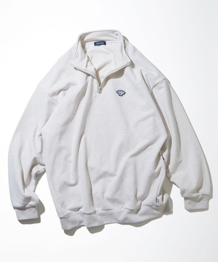 NAUTICA JAPAN Small Patch Logo Cadet Collar Sweatshirt