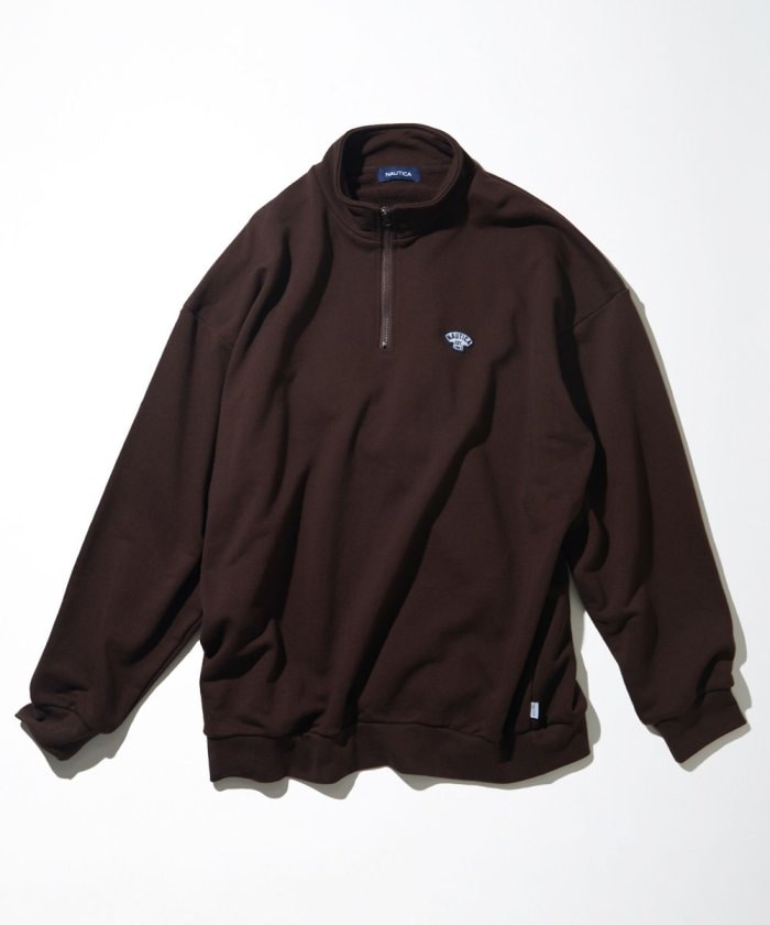 NAUTICA JAPAN Small Patch Logo Cadet Collar Sweatshirt