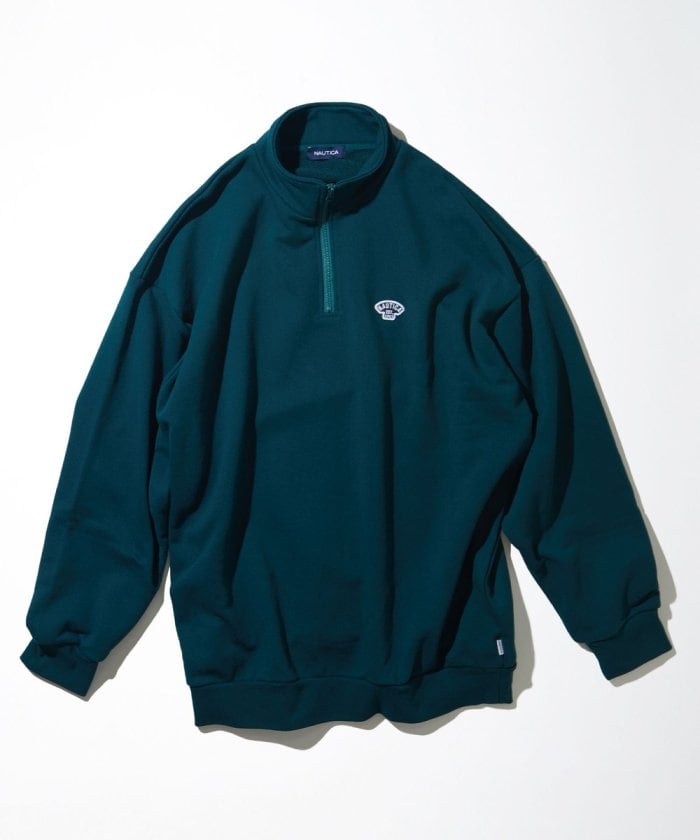 NAUTICA JAPAN Small Patch Logo Cadet Collar Sweatshirt