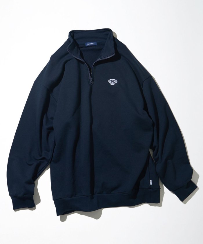 NAUTICA JAPAN Small Patch Logo Cadet Collar Sweatshirt