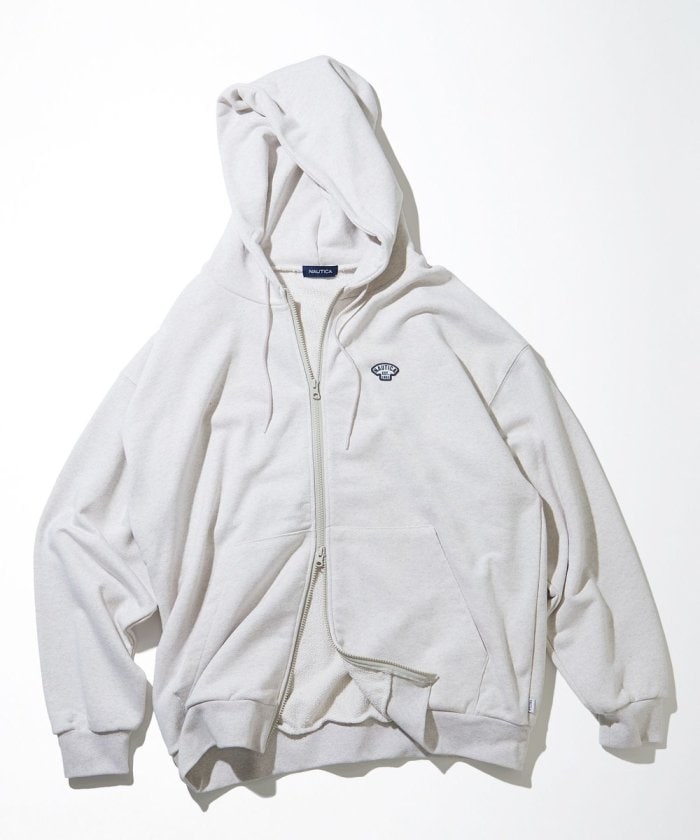 NAUTICA JAPAN Small Patch Logo Full Zip Sweat Hoodie