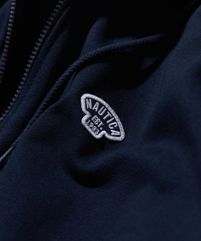 NAUTICA JAPAN Small Patch Logo Full Zip Sweat Hoodie