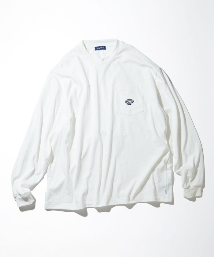 NAUTICA JAPAN Small Patch Logo Pocket L/S Tee – unexpected store