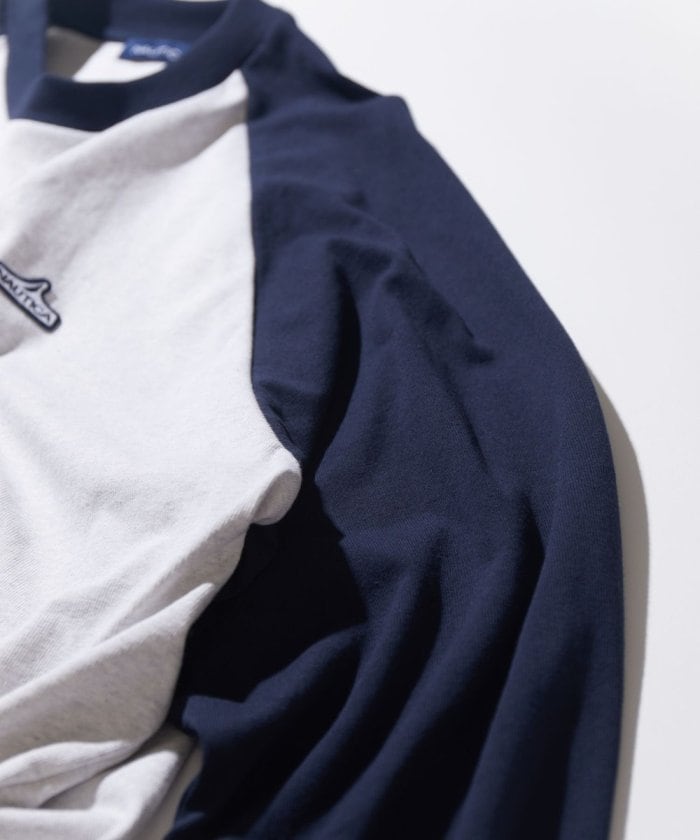 NAUTICA JAPAN Small Patch Logo Raglan Tee