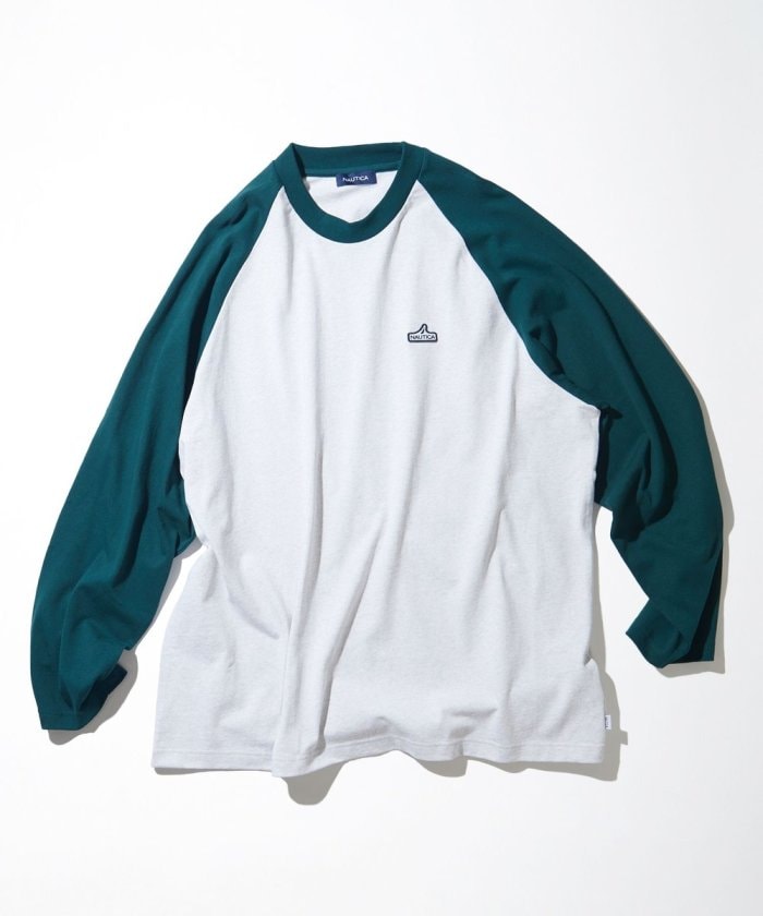 NAUTICA JAPAN Small Patch Logo Raglan Tee