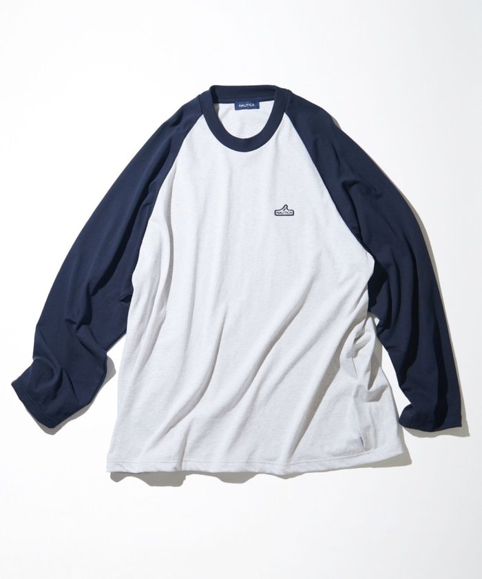 NAUTICA JAPAN Small Patch Logo Raglan Tee