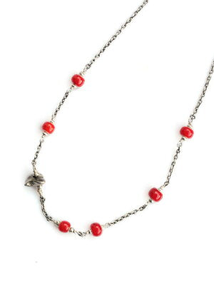 SunKu Antique Beads Chain & Beads Necklace Sk-026-Red