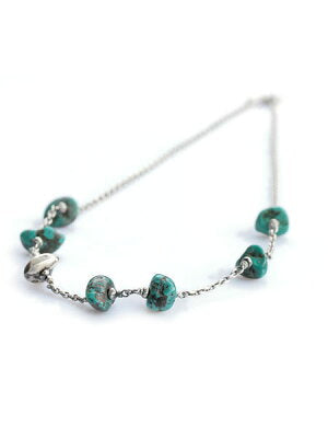 SunKu Turquise Chain & Beads Necklace SK-026-Taq