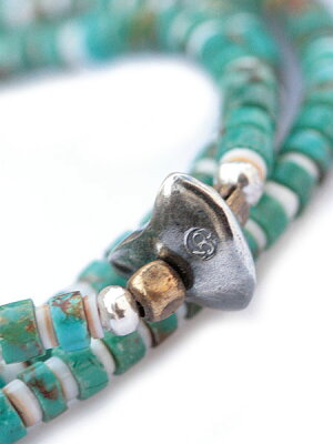 SunKu 39 Heishi turquoise×Shell Necklace & Bracelet SK-053