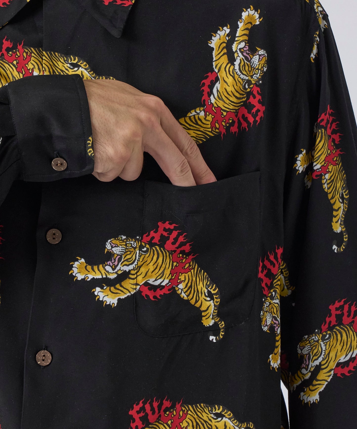 WACKO MARIA TIM LEHI HAWAIIAN SHIRT L/S