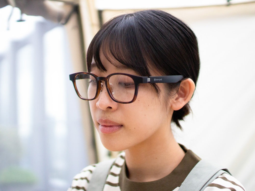 JINS × Snow Peak JINS Switch Flip Up +360° Wellington Sunglasses Brown