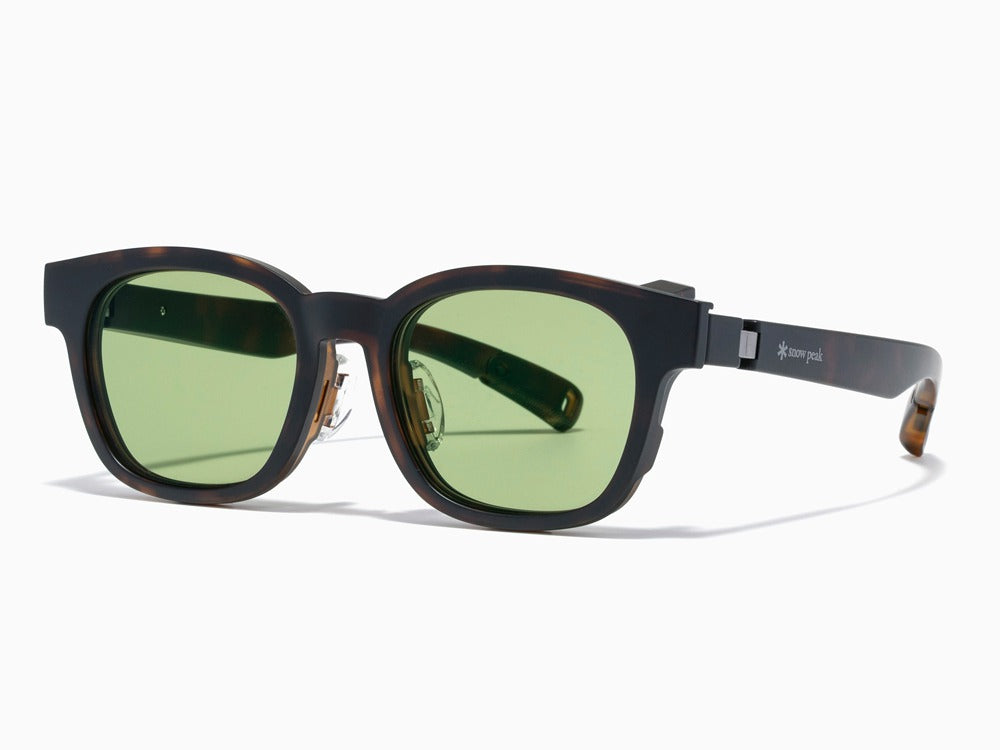JINS × Snow Peak JINS Switch Flip Up +360° Wellington Sunglasses Brown