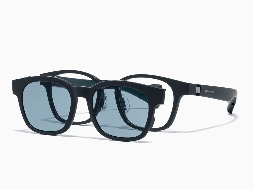 JINS × Snow Peak JINS Switch Flip Up +360° Wellington Sunglasses Matt Black