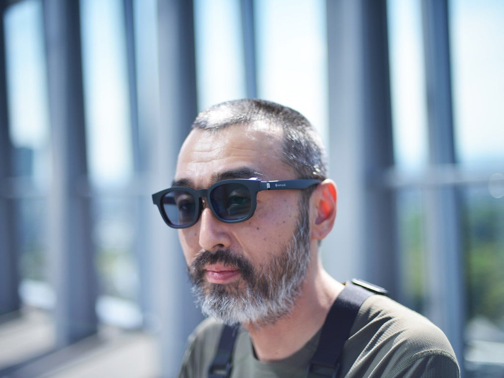 JINS × Snow Peak JINS Switch Flip Up +360° Wellington Sunglasses Matt Black