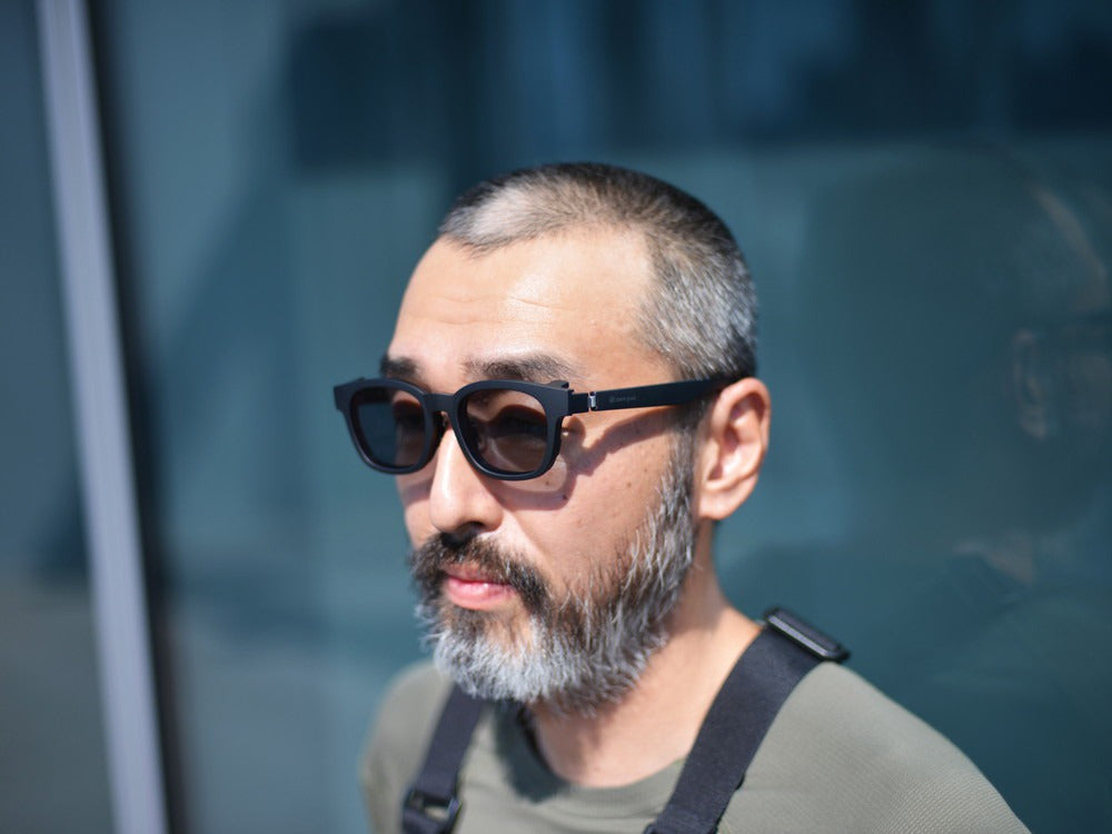 JINS × Snow Peak JINS Switch Flip Up +360° Wellington Sunglasses Matt Black