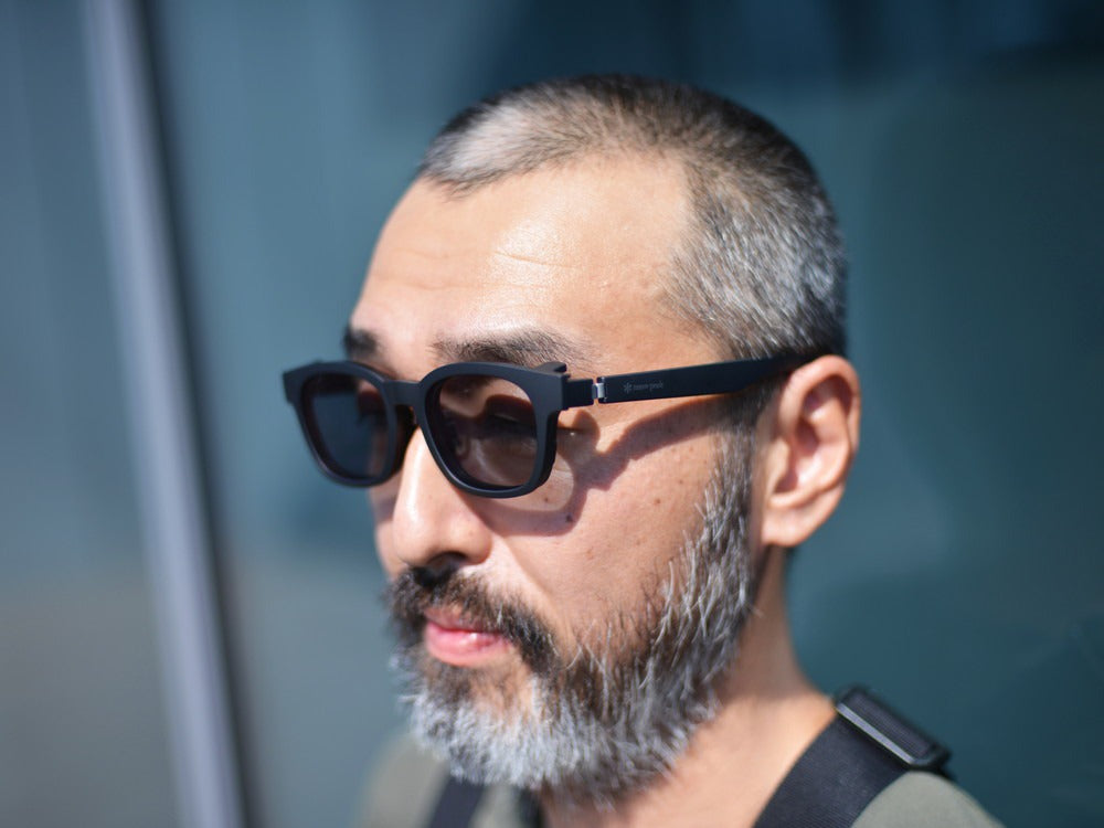 JINS × Snow Peak JINS Switch Flip Up +360° Wellington Sunglasses Matt Black