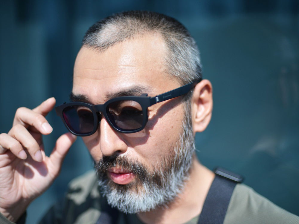 JINS × Snow Peak JINS Switch Flip Up +360° Wellington Sunglasses Matt Black