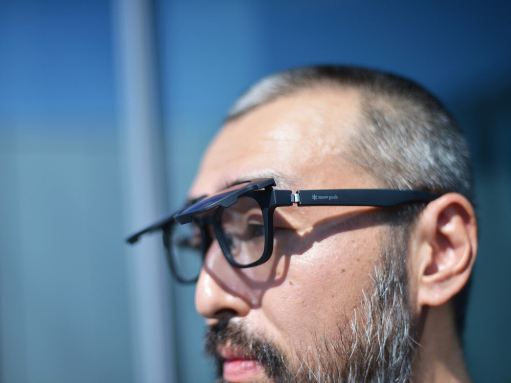 JINS × Snow Peak JINS Switch Flip Up +360° Wellington Sunglasses Matt Black