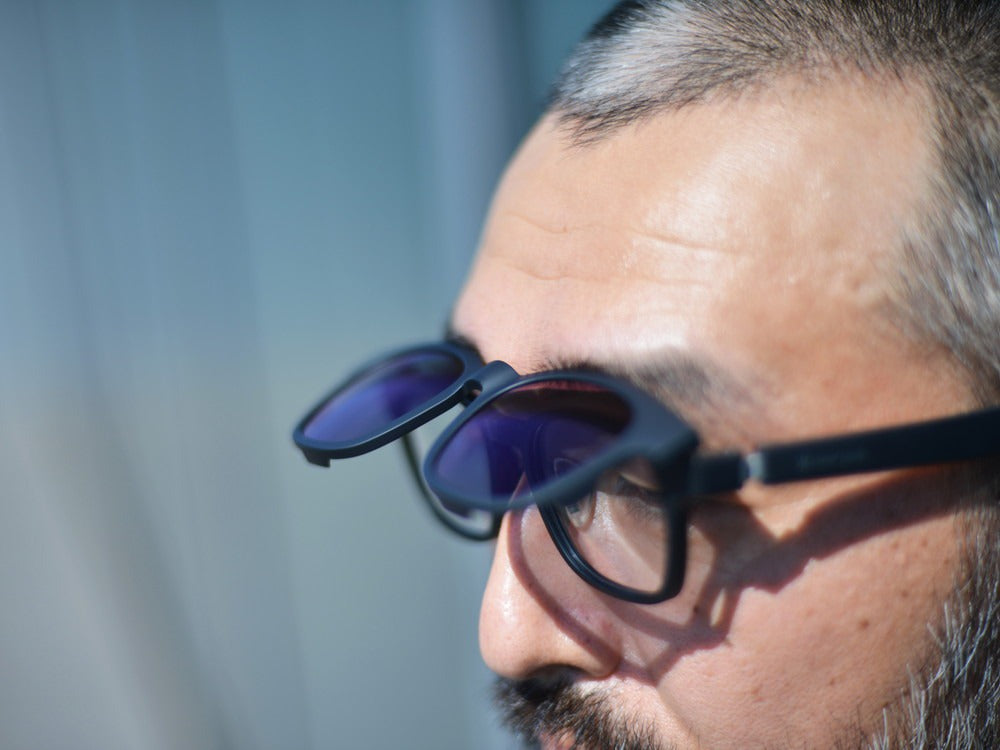 JINS × Snow Peak JINS Switch Flip Up +360° Wellington Sunglasses Matt Black