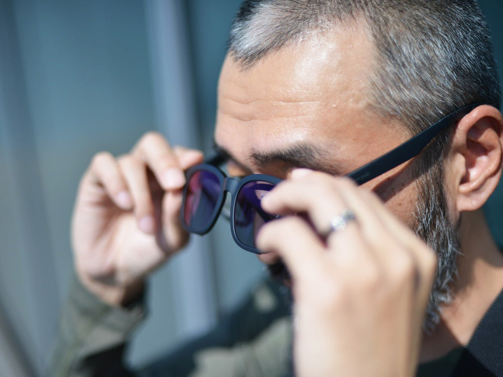 JINS × Snow Peak JINS Switch Flip Up +360° Wellington Sunglasses Matt Black