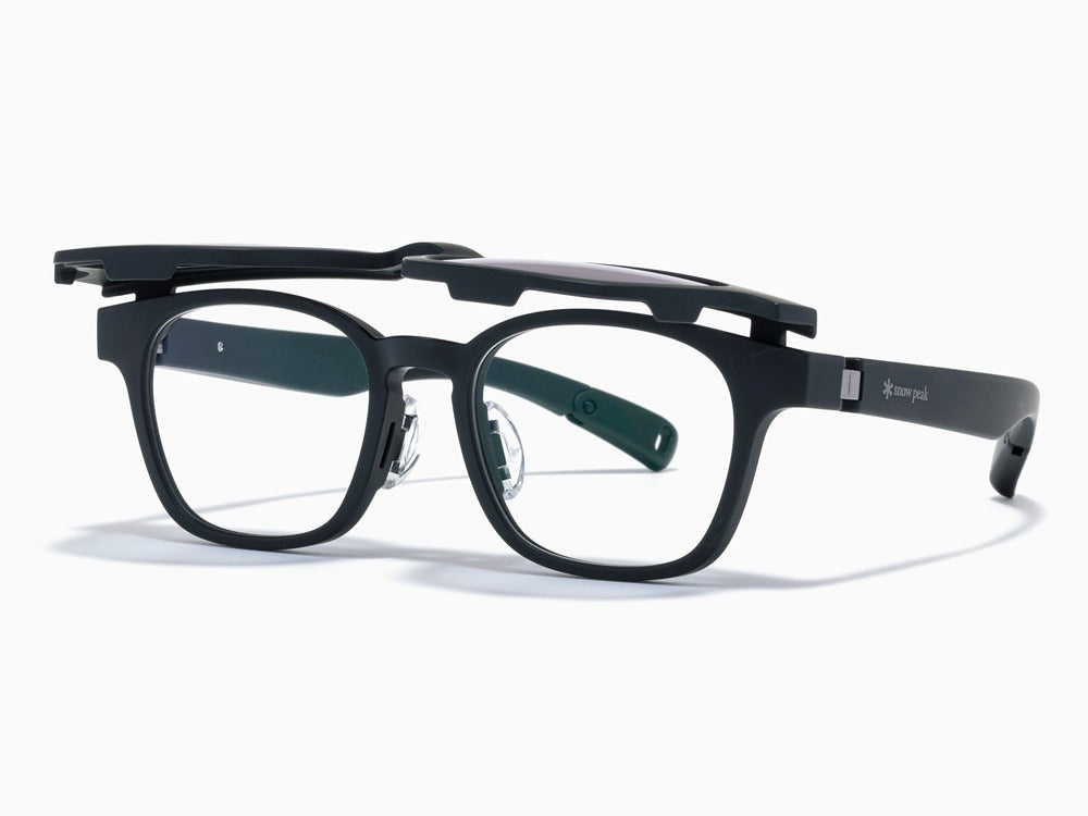 JINS × Snow Peak JINS Switch Flip Up +360° Wellington Sunglasses Matt Black