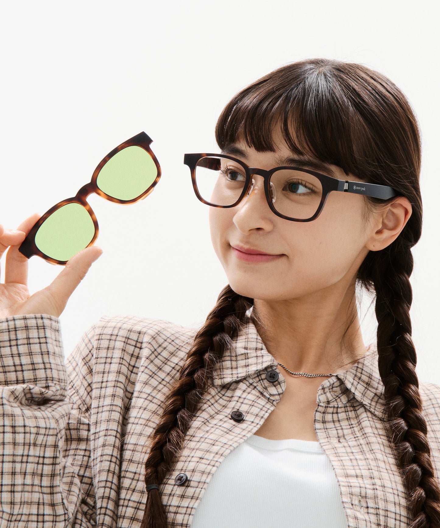 JINS × Snow Peak JINS Switch Flip Up +360° Wellington Sunglasses Matt Black