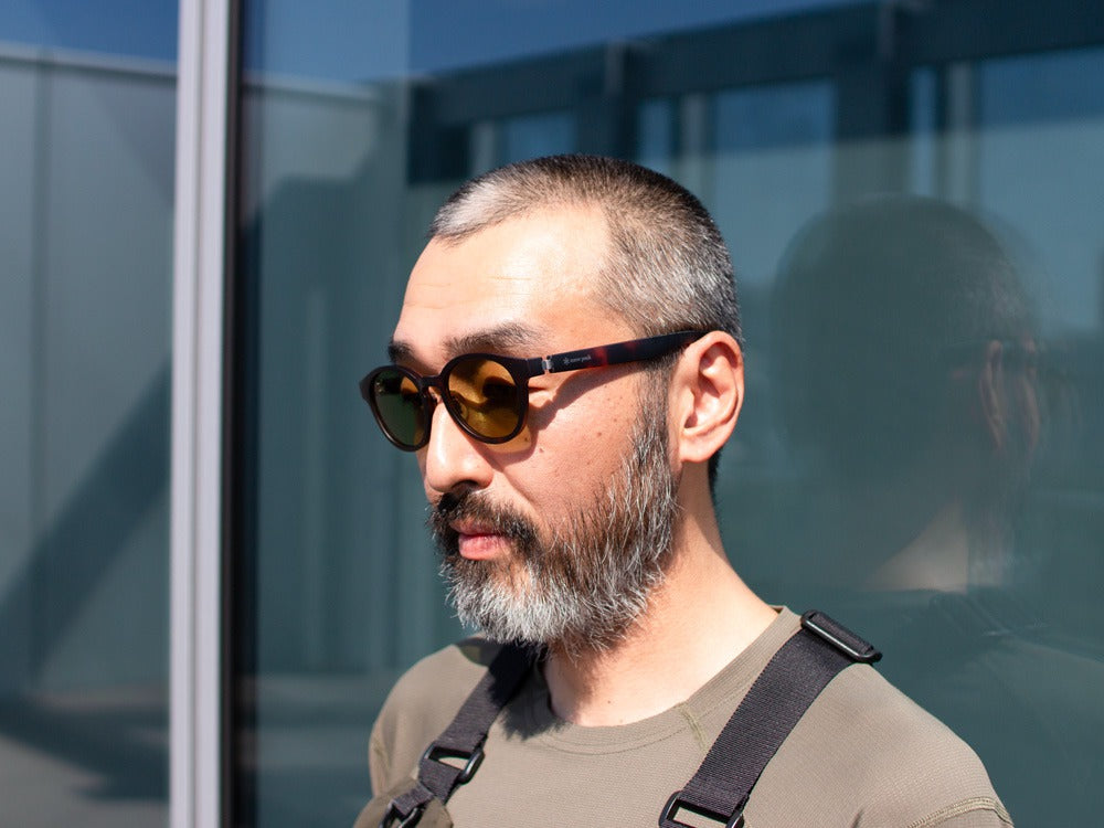 JINS × Snow Peak SUNGLASSES +360° Boston Sunglasses Matt Brown Demi