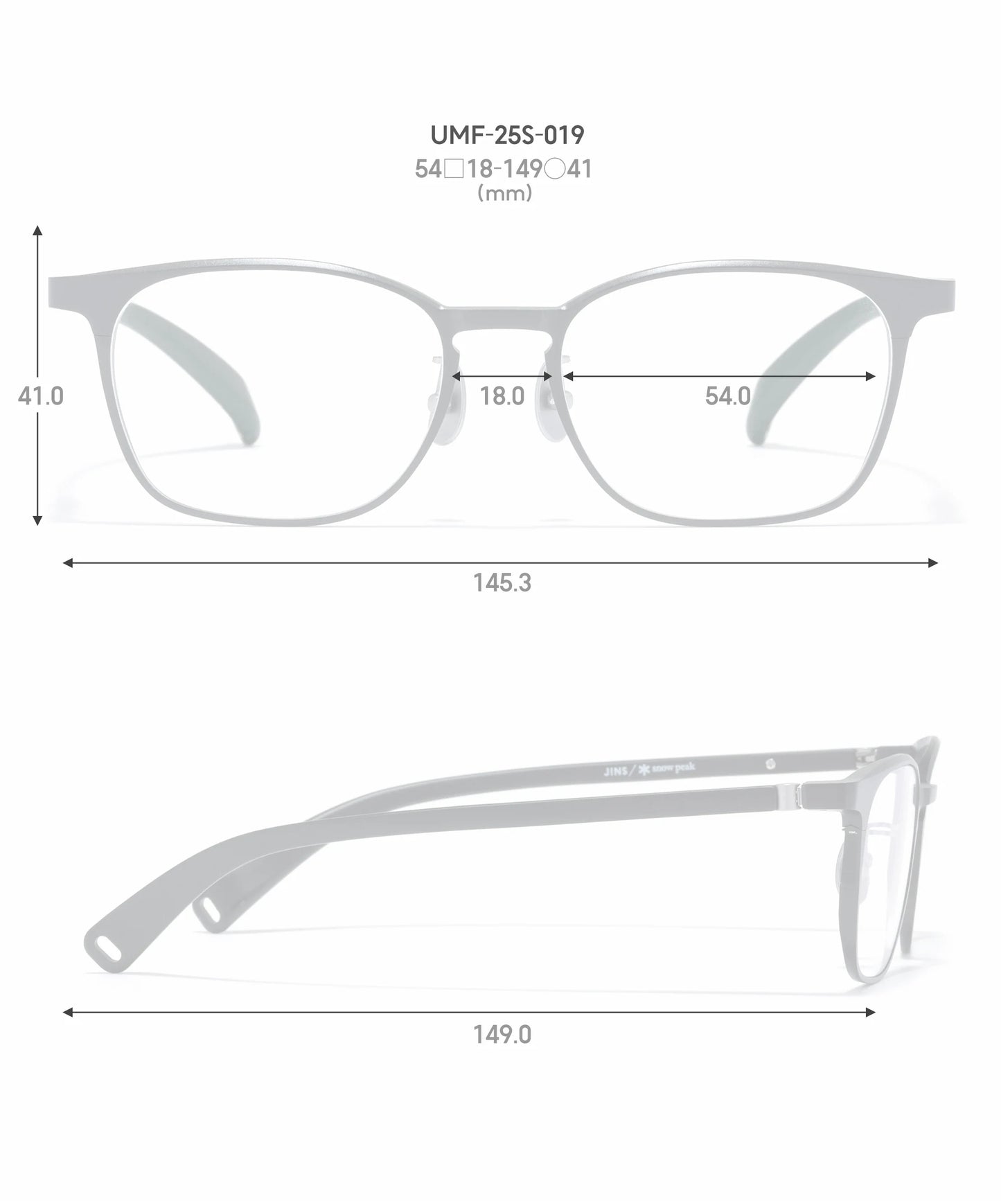 JINS × Snow Peak JINS Switch Metal Flip Up +360° Wellington Matt Black