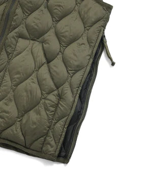 TAION MILITARY V NECK W-ZIP DOWN VEST (SOFT SHELL)