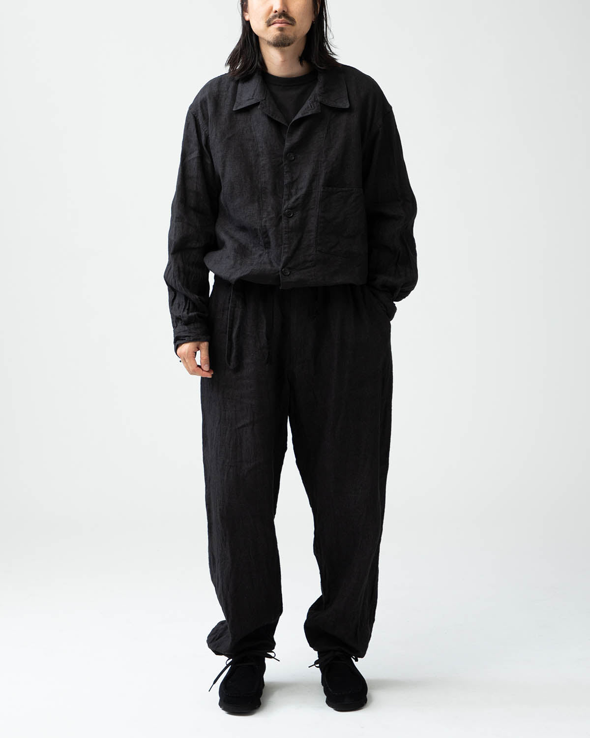 COMOLI Linen Drawstring Trousers