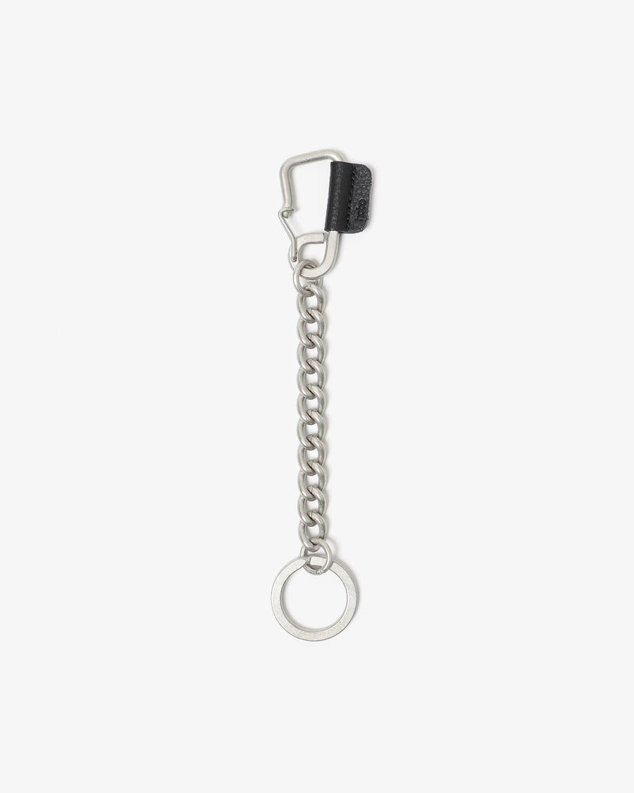 hobo CARABINER CHAIN KEY RING MATTE BRASS with SHRINK COW LEATHER