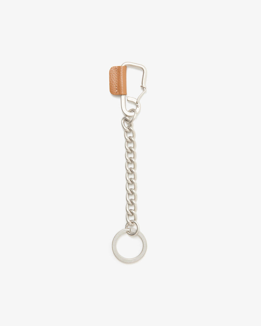 hobo CARABINER CHAIN KEY RING MATTE BRASS with SHRINK COW LEATHER