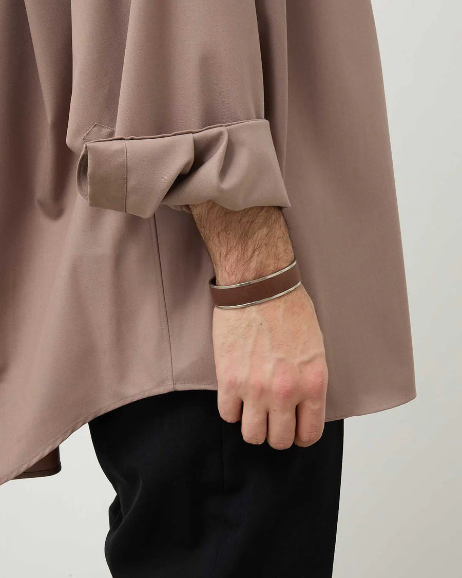 hobo BRASS BRACELET NARROW with HORSE LEATHER