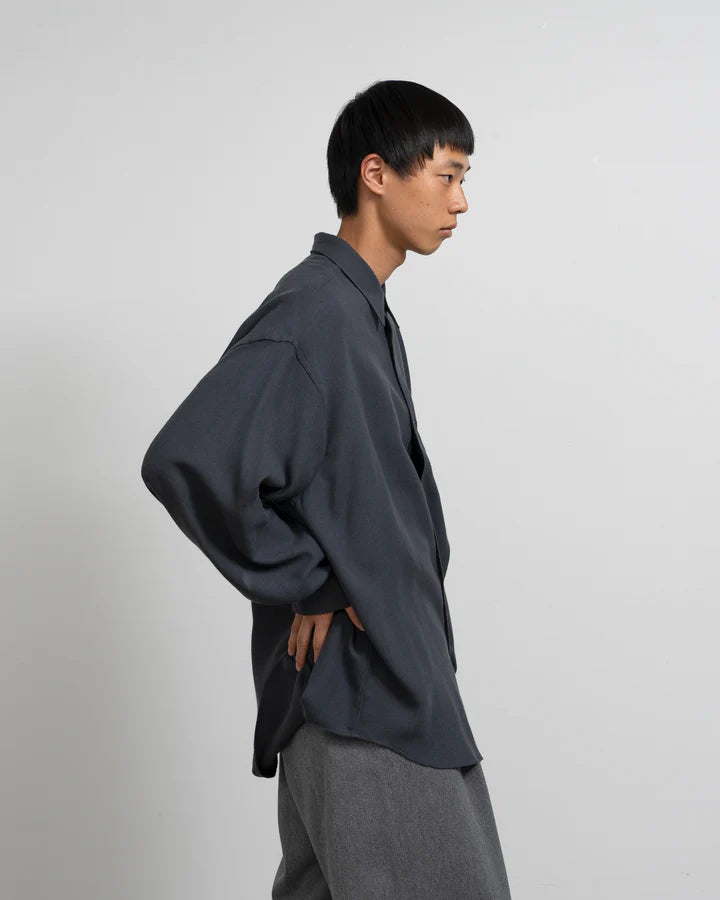 Graphpaper Viscose Wool Viyella Oversized Regular Collar Shirts