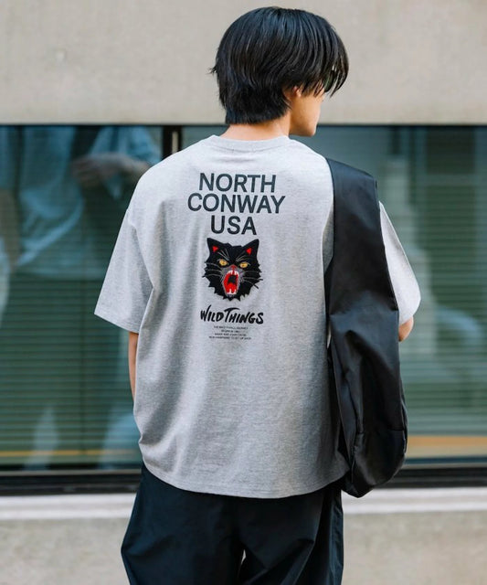 WILD THINGS × FREAK'S STORE Big Silhouette Wildcat T-shirt