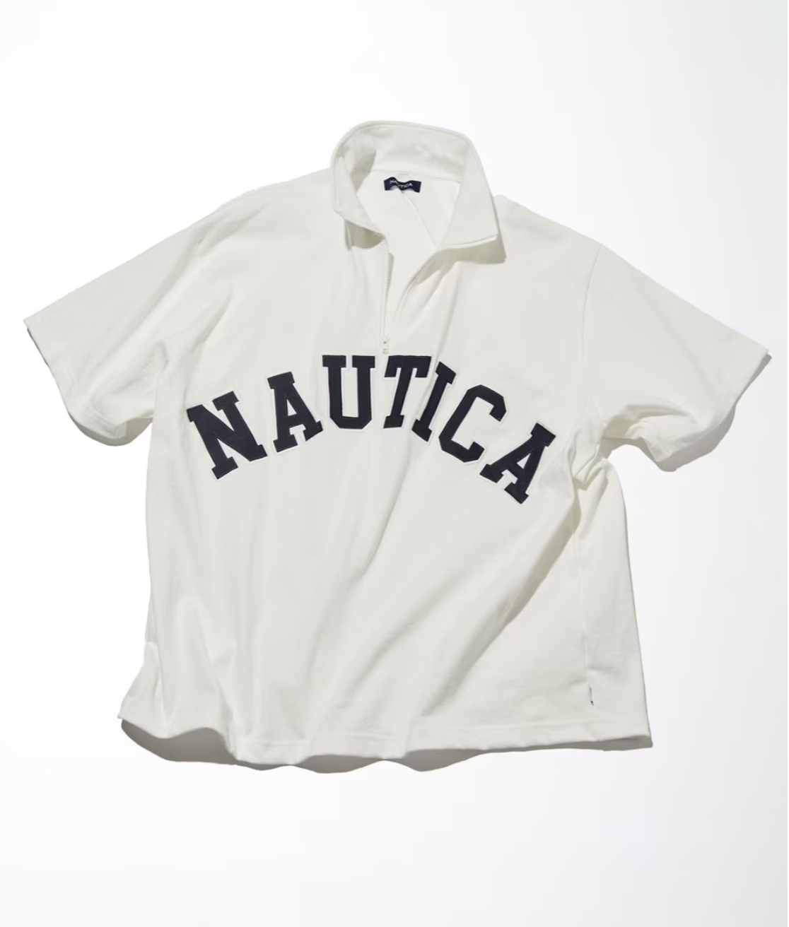NAUTICA JAPAN Arch Logo Half Zip S/S Tee – unexpected store