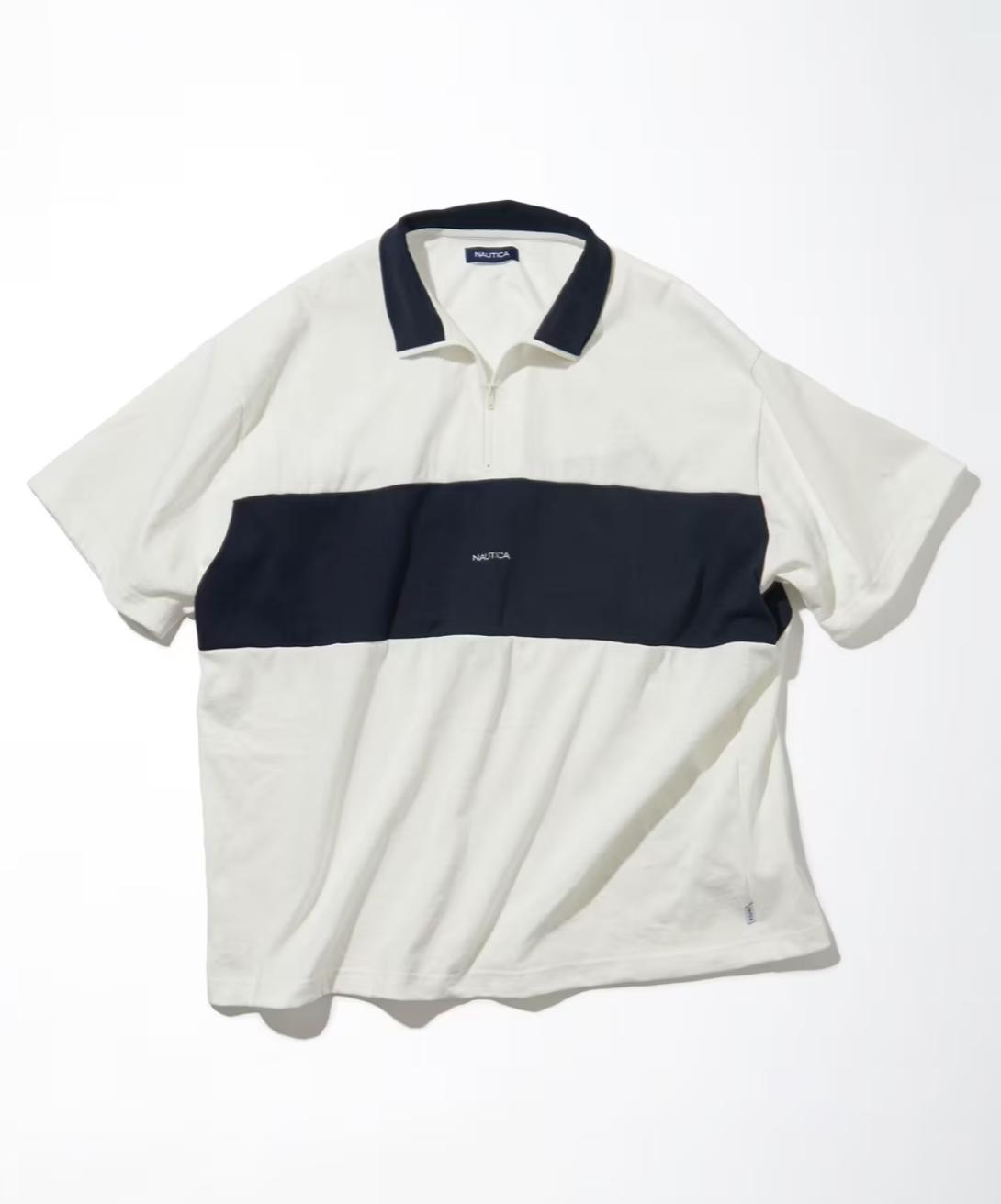 NAUTICA JAPAN Arch Logo Half Zip S/S Tee – unexpected store