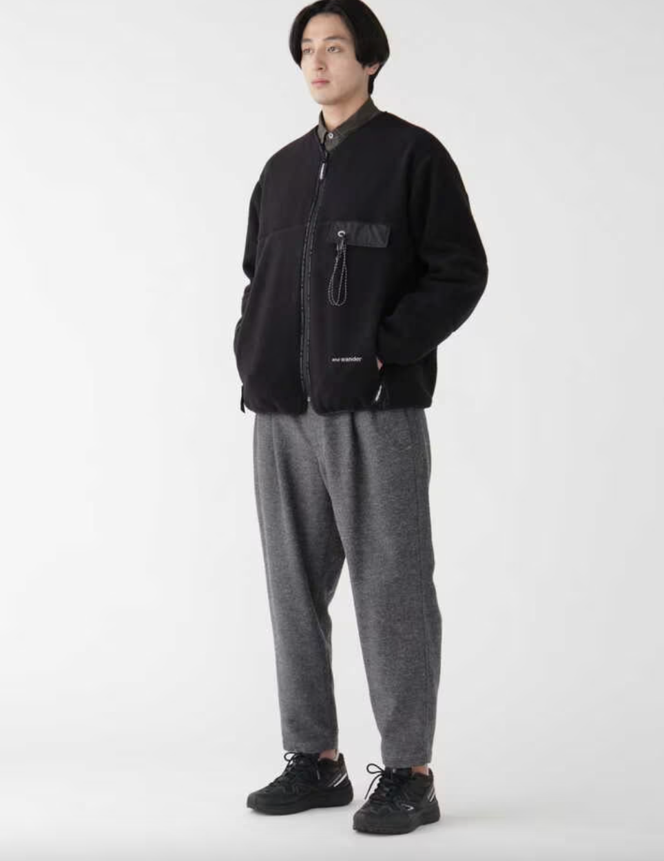 and wander wool fleece cardigan