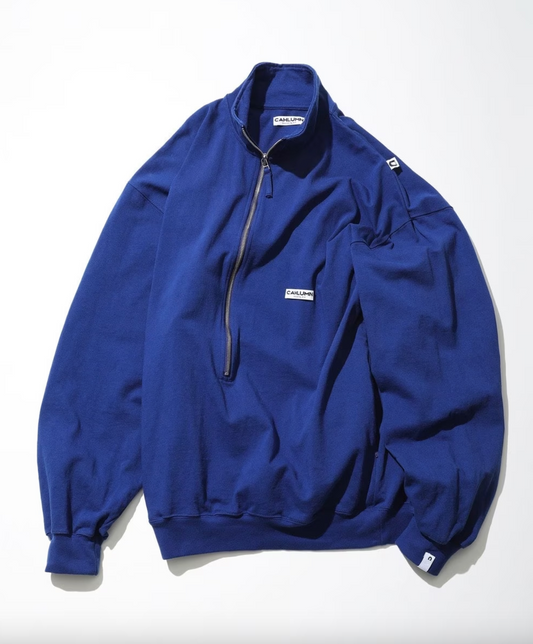 CAHLUMN Heavy Weight Jersey 3/4-Zip Cadet Collar Shirt