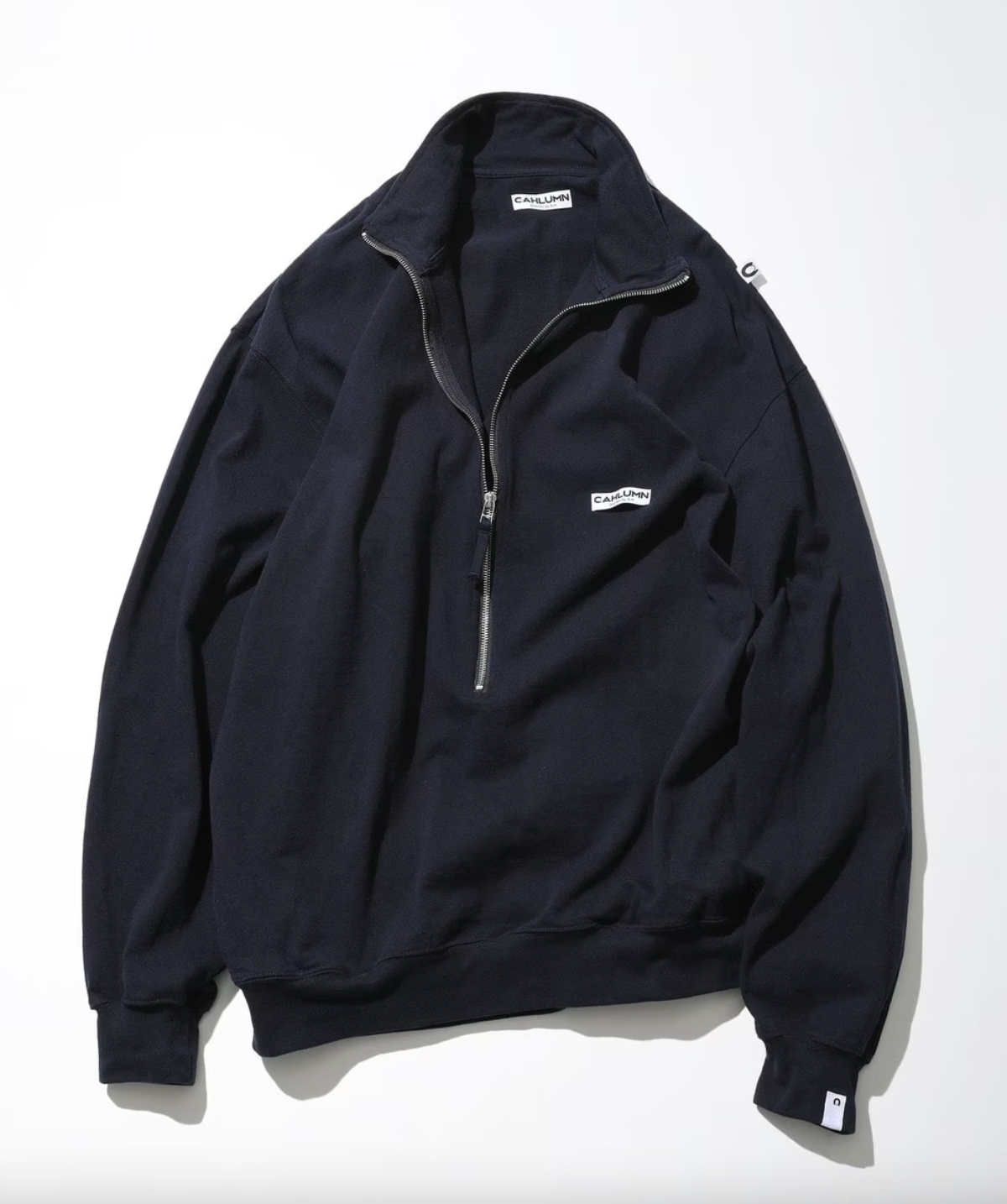 CAHLUMN Heavy Weight Jersey 3/4-Zip Cadet Collar Shirt