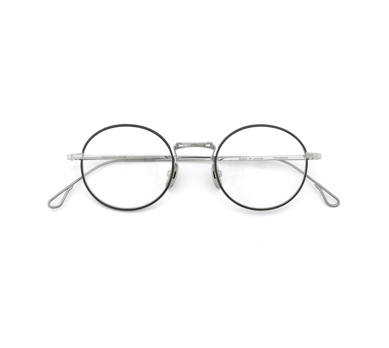 YELLOWS PLUS LESLIE EYEWEAR Silver/Moss Green – unexpected store