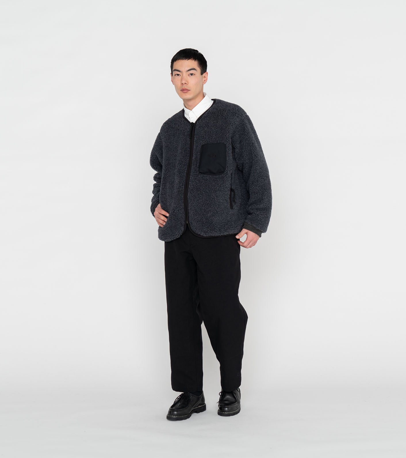 THE NORTH FACE PURPLE LABEL Wool Boa WINDSTOPPER Field Cardigan