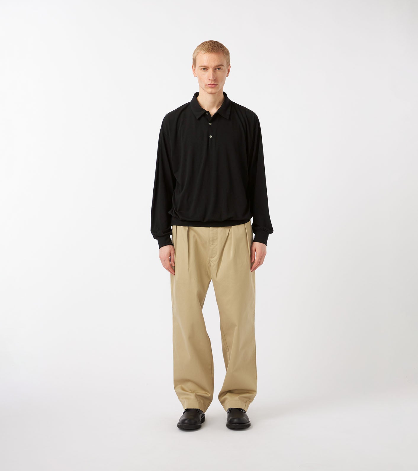 nanamica Wool Jersey L/S Polo