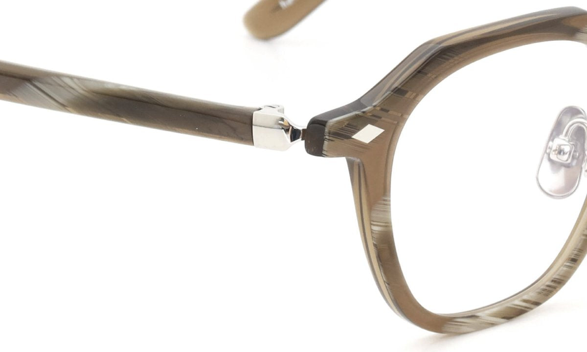 YELLOWS PLUS DENNIS EYEGLASS FRAME Green Horn/Silver