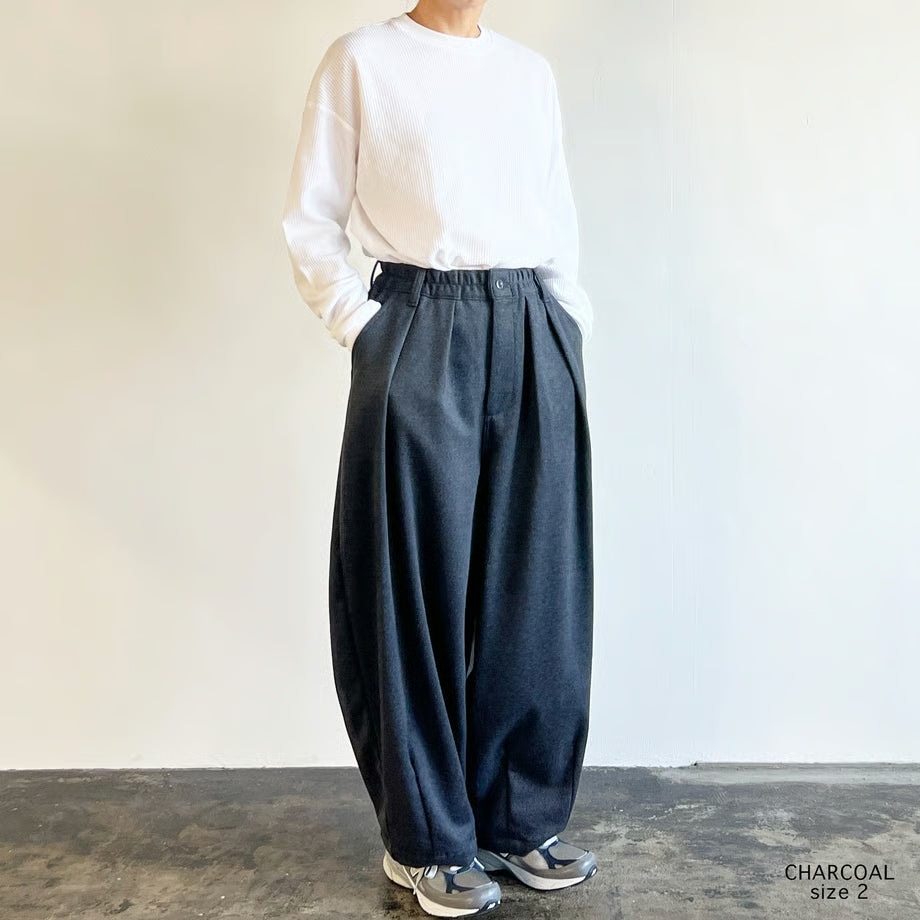 HARVESTY WOOLEN BEAVER CLOTH CIRCUS PANTS