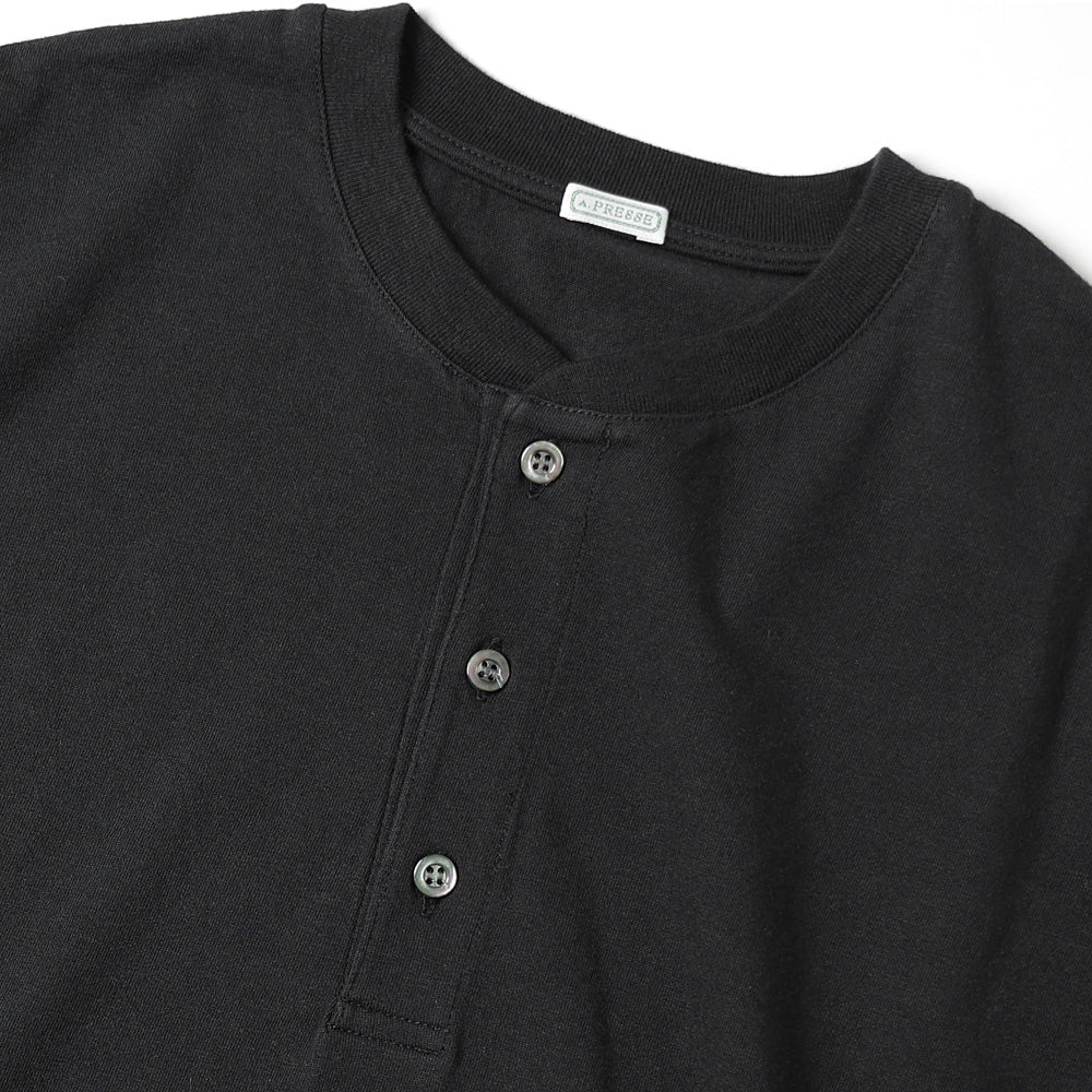A.PRESSE Cashmere Blend L/S Henley Neck Shirt