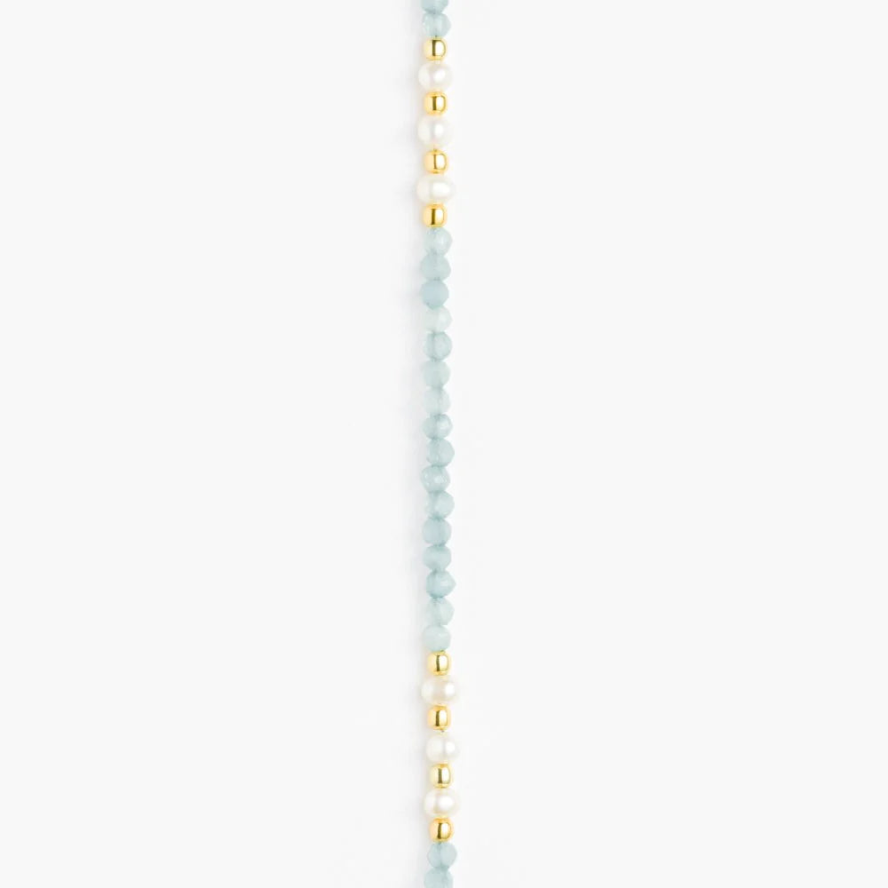 MARIHA Dream Dust Bracelet Pearl (3p) x Aquamarine 18cm