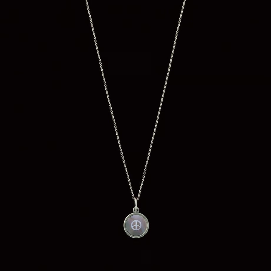 Porter Classic PEACE SHELL SILVER INLAY NECKLACE
